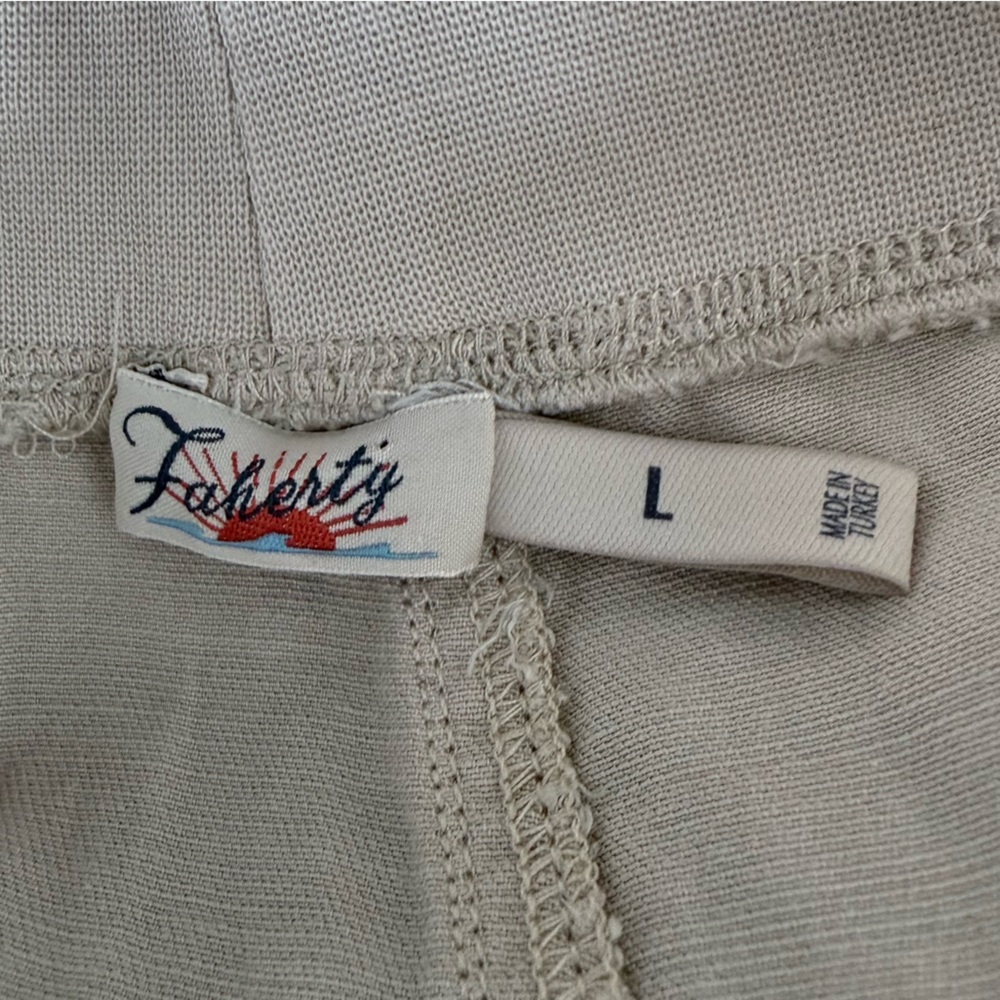 Faherty Arlie Day™ Short 4 in Safari Size L Large Linen Tencel Pull On Style - Picture 9 of 15